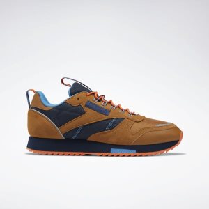 Adidasy Męskie Reebok Classic Leather Ripple Trail Brązowe/Granatowe/Niebieskie PL 90ENTOL